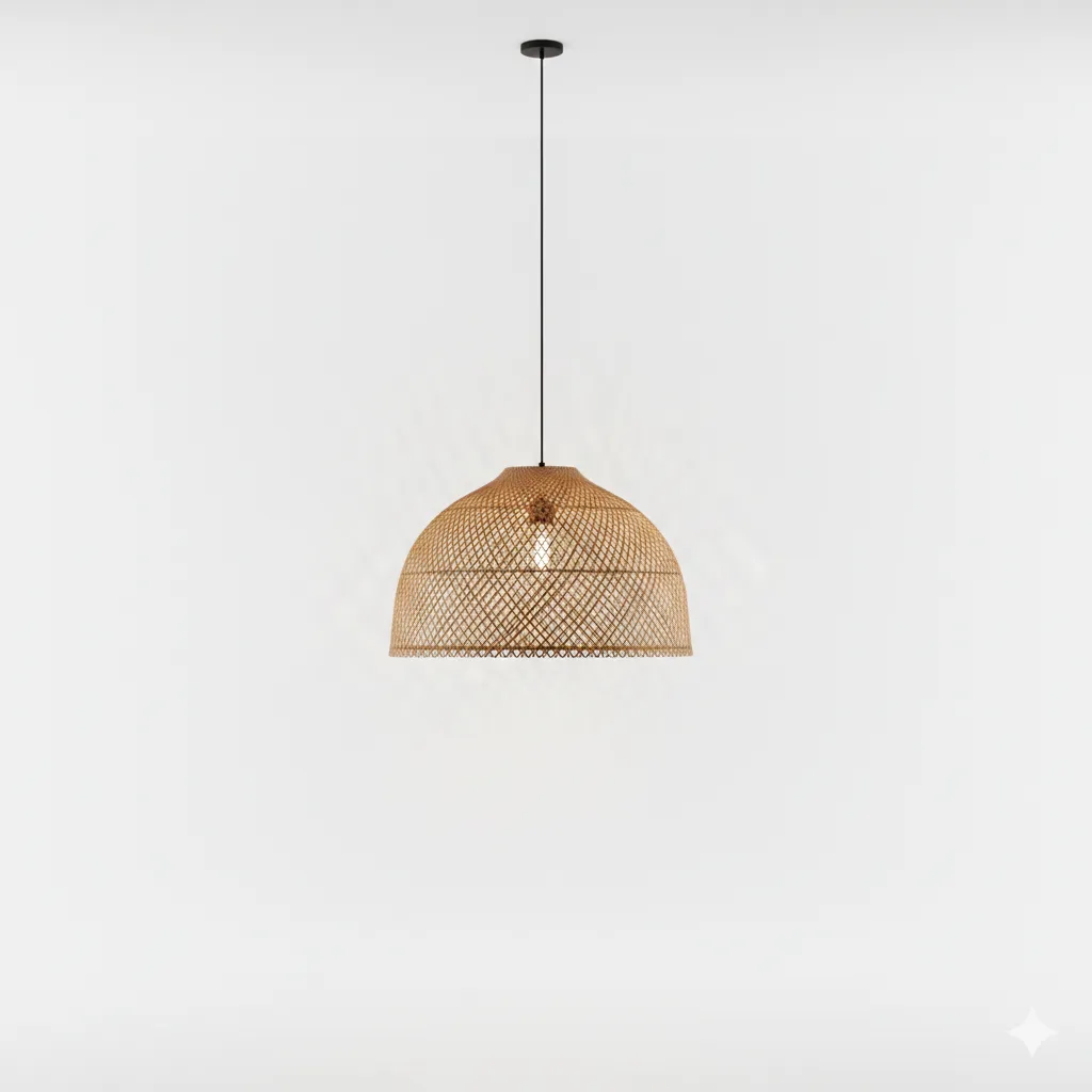 Artisan Woven Cane Lamp Shade