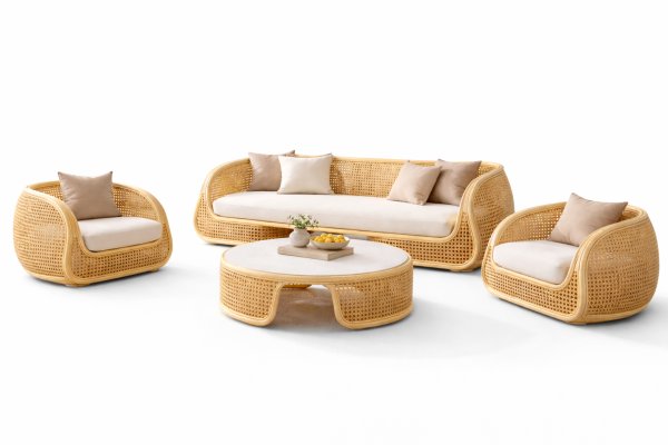 Serene Cane Sofa