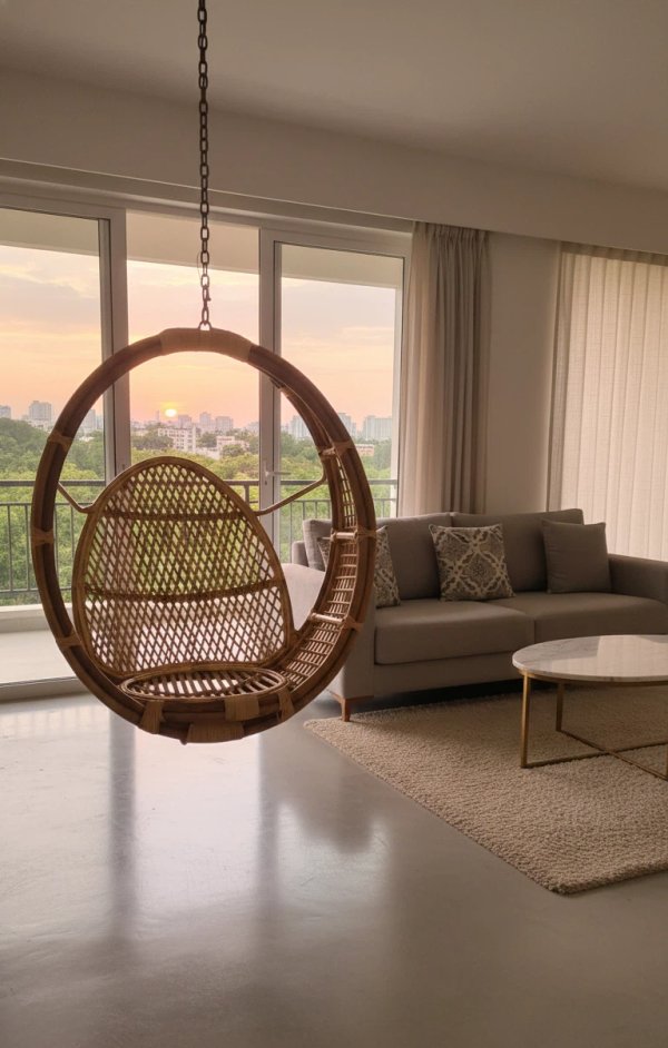 Wicker Egg Swing Chair